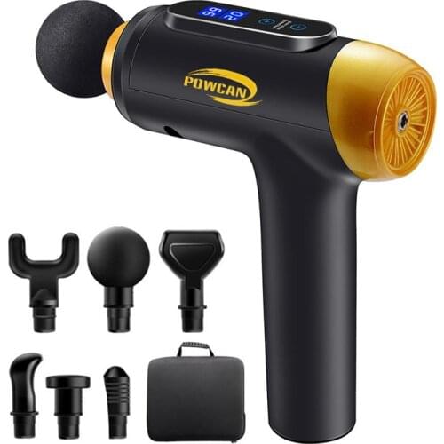 POWCAN lcd muscle 12mm massage gun deep relaxation massager neck Pain Body massager Electric helps relieve lehealth