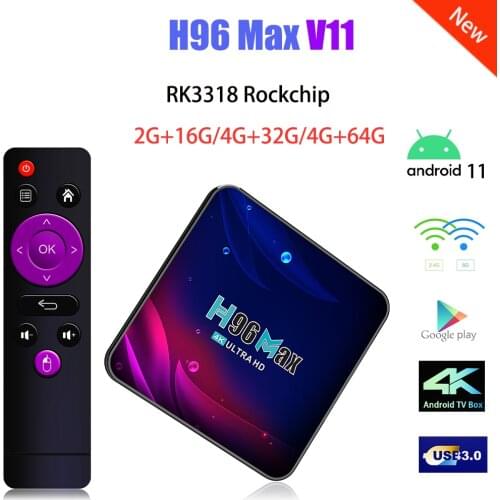 New H96 Max V11 Smart TV Box Android 11 16G/32G/64G ROM 2.4G 5G Wifi 4K HDR Youtube Android TVBOX Set Top Box Media Player 2021