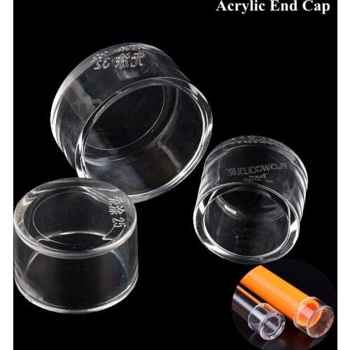1~10Pcs 20~32mm Transparent Acrylic End Cap Pipe Connector Aquarium Fish Tank Water Supply Tube End Plug Garden Watering Joint