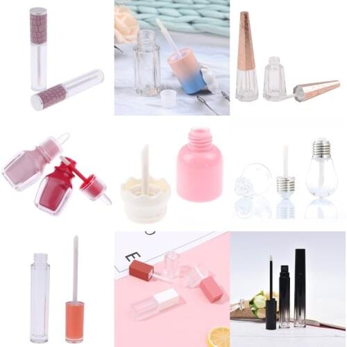 2.5ml-9ml Portable Lip Gloss Tubes Empty Bottle Lip Glaze Container DIY Empty Tube Shell Lipstick Filling Empty Bottle Fashion