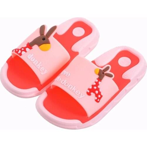 Rubber Summer Children Slippers Baby Sandals for Girl Boy Beach Flip Flops Funny Giraffe Shoes Toddler Slippers Kids Cuter Shoes