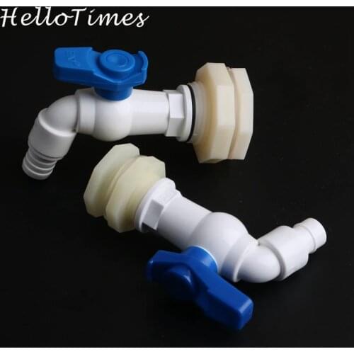 1pc Fish tank Bulkhead Pipe Joints ABS 1/2" 3/4" Valve aquarium water inlet outlet connector water tank drainage For Winemaking