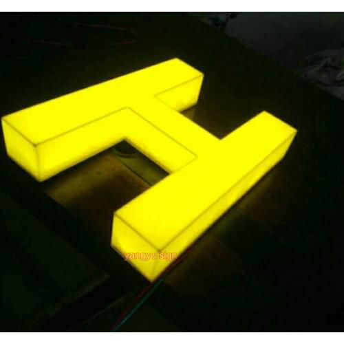 Outdoor Advertising acrylic illuminated Signs 3D led Letters customized free shipping