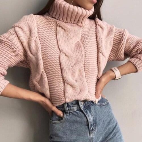 Fashion temperament twist Turtleneck Sweater Women Warm Autumn Winter Clothes Knit Pullover Sweaters Mujer 2020 Crop Top Women