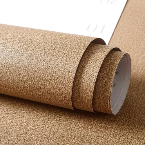 Vinyl Wallpapers DIY Wood Pattern Wall Stickers Linen Self-adhesive Home Furnitures Wall Renovation Stickers for Wall In Rolls