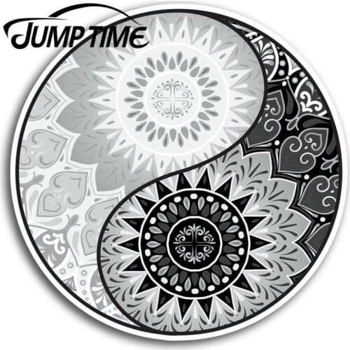 Jump Time for Yin Yang Spiritual Yoga Vinyl Stickers Sticker Laptop Luggage Decal Rear Windshield Waterproof Car Accessories