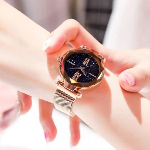 2019 Luxury Rose Gold Women Watches Starry Sky Roman Quartz Lady Watch Stainless Steel Dress Wristwatch reloj mujer montre femme