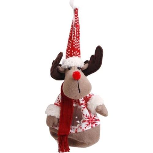 1pc Creative Christmas Gift Bag Cute Deer Snowman Decor Novelty Candy Bag Goody Bags Xmas Decor Children Gift Party Supplies