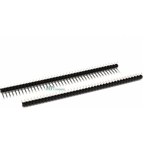 10PCS Iron 40Pin 2.54mm Male Single Row Right Angle Pin Header Connector