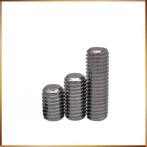 100Pcs DIN913 M2 M2.5 304 Stainless Steel Metric Thread Grub Screws Flat Point Hexagon Socket Set Screws Headless