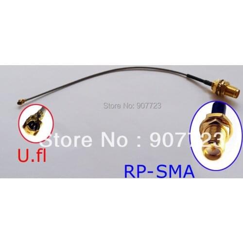 100pcs Mini PCI U.FL To RP-SMA Antenna WiFi Pigtail Cable IPX To RP-SMA