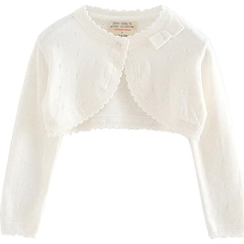 2021 Pink Girls Cardigans Sweater Jacket Kids Girl Coat for 1 2 3 4 5 6 Years Old Outcoat Shawl Girls Clothing OKC195109