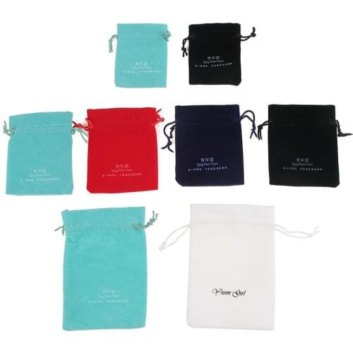 500pcs Fine Square Velvet Pouches Gift Bag For Wedding Jewelry Size 10*12cm Choose For Women Girls Packing Accessories