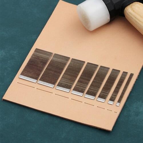 8Pcs Steel Leather Die Cutter Cutter Cutting Mold Shapes Embossing Stencil Template Punching Wallet Leather Craft Tool Supplies