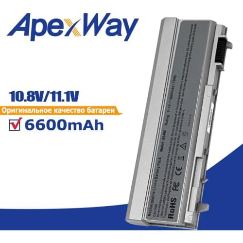 Apexway 6600mAh C719R DFNCH FU571 KY265 KY477 NM631 PT434 R822G U844G W0X4F Laptop Battery for Dell Latitude E6400 E6410 E6500