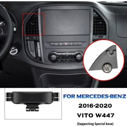 Car Mobile Phone Holder Air Vent Clip Mounts Stand GPS Navigation Bracket For Mercedes Benz VITO W447 2016-2020 Car Accessories