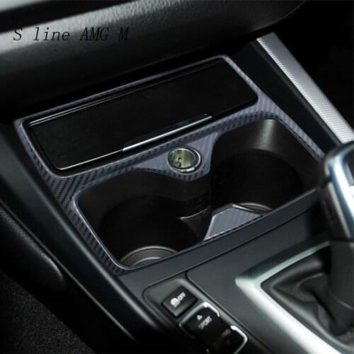 Car Styling Console Armrest Water Cup Holder Decoration Frame Covers Trim For BMW 1 series F20 F21 Interior Stickers Accessories