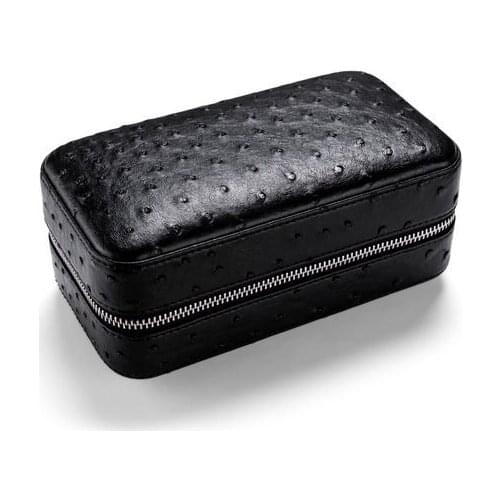 Cigar Box Cigar Case 6 Pack Portable Cedar Wood Cigar Humidifier Travel Portable Cowhide Beautifully Packed