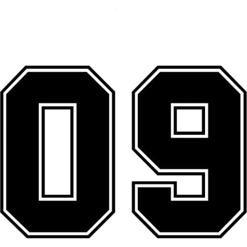 CK20226# Funny Vinyl Decal Number 09 Car Sticker Waterproof Stickers on Truck Bumper Rear Window