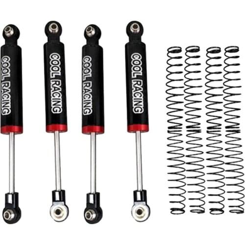 COOL RACING 4PCS Oil Suspension Shock Absorber Internal Spring Shock Absorber 80mm for SCX10 D90 WRAITH TRX-4 90046 RC