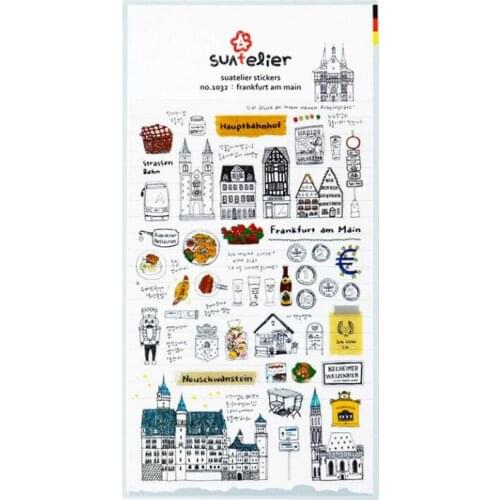 Frankfurt Am Main Decorative Washi Stickers Scrapbooking Stick Label Diary Stationery Album Stickers