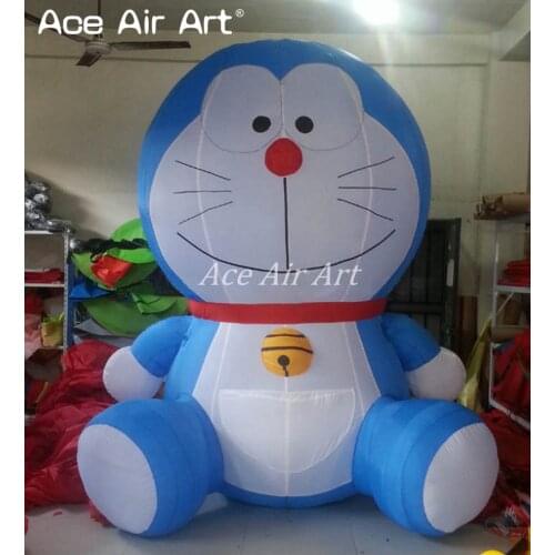 Customized giant sitting cartoon character model inflatable Doraemon for Events