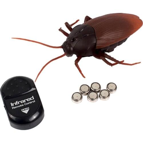 Infrared Remote Control Mock Fake Cockroach RC Toy Prank Insects Joke Scary Trick Bugs for Party