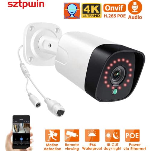 5MP POE IP Camera ONVIF H.265 Audio Record CCTV Camera 2MP 3MP 5MP Waterproof IP66 Outdoor Home Security Video Surveillance