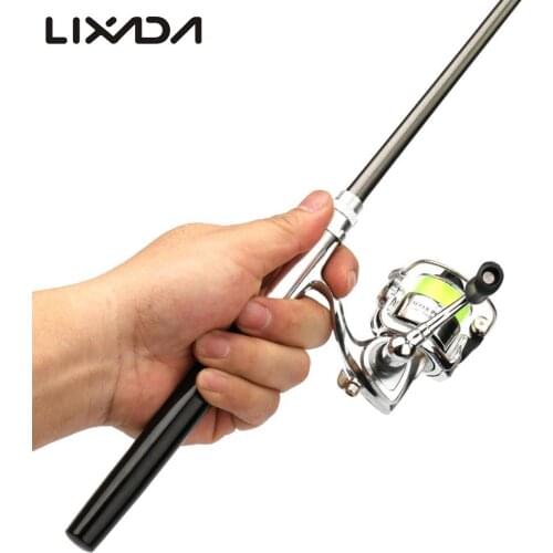 1M / 1.4M Mini Pocket Pen Shape Aluminum Alloy Fishing Rod Portable Baitcasting Rods Pole + Fishing Reel Set Combos Pesca