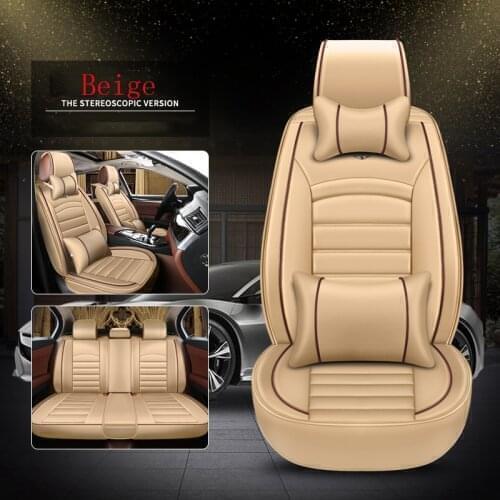 WLMWL Leather Car Seat Cover for Volkswagen All Models polo golf 7 tiguan touran jetta CC beetle vw car accessories Car-Styling