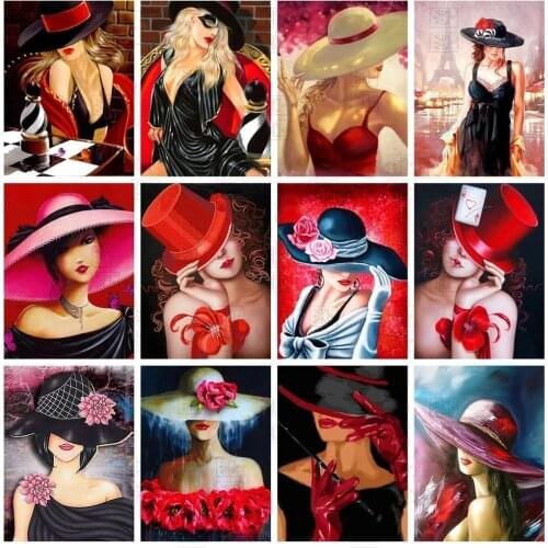 5D Diy Diamond Painting Kit Sexy Woman Diamond Embroidery Portrait Pictures Art Kit Full Square Round Drill Mosaic Decoration