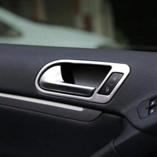4pcs stainless steel interior door handle decoration frame sticker For Volkswagen Tiguan 2010-2016 Car-styling auto accessories