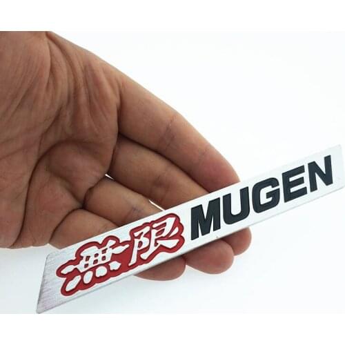 New 3D Aluminum Mugen Emblem Chrome Logo Rear Badge Car Trunk Sticker Car Styling for Honda Civic Accord CRV Fit
