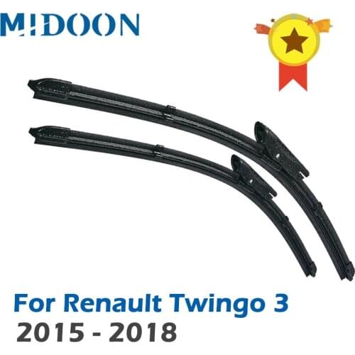 MIDOON Wiper Front Wiper Blades For Renault Twingo 3 2015 -2018 2017 2016 2015 2014 Windshield Windscreen Front Window 20"+14"