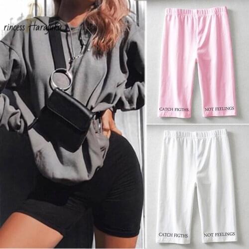 Middle Waist Fashion Shorts Women Sexy Biker Shorts Fitness Korean Casual Vintage Short Summer 4 Color Athleisure Cycling Shorts