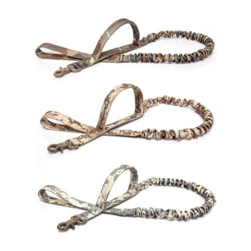 Tactical Bungee Dog Leash 2 Handle Quick Release Cat Dog Pet Leash Elastic Leads Rope Military Dog Training Leashes