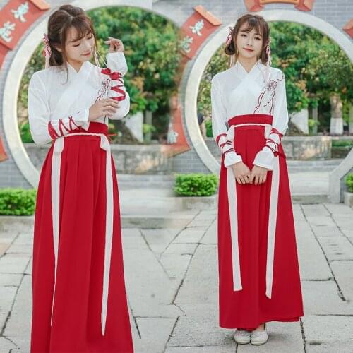 Ancient Chinese Traditional Costume Women Stage Dress Lady Hanfu Dynasty Clothing Oriental National Satin Robe Outfit 90