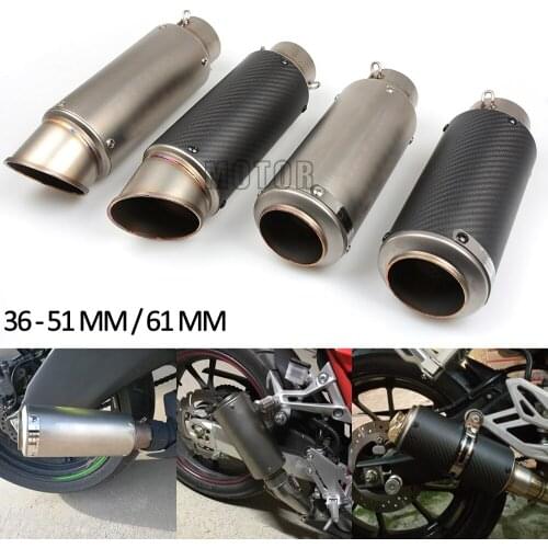 36-51mm 61mm Universal Modified Motorcycle Exhaust Pipe Muffler Moto Escape For Kawasaki Ninja 300 250 EX300 Z300 Z250 Z750 Z800