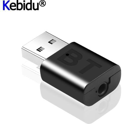 USB Handsfree Home Car Kit 3.5mm USB Adapter Wireless Bluetooth A2DP AUX Audio Stereo Music Receiver For Android IOS TV-IA