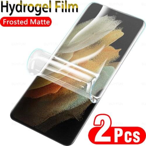 2PCS Frosted Hydrogel Film For Samsung Galaxy S21 Ultra Matte Protective Film For samsung s21ulra s21 plus s 21 Screen Protector