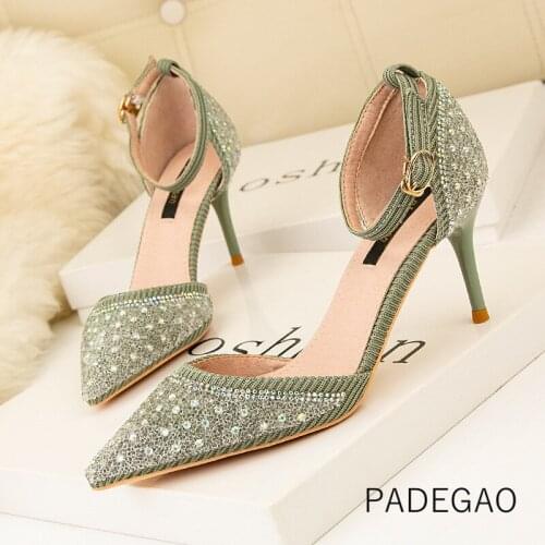 2020 Women Sandals Fashion Sexy OL Cacsual Korean Woman Sandals Luxury Crystal Party Shoes