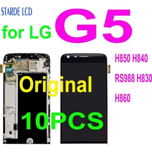 10PC Original for LG G5 LCD H850 H840 RS988 with Frame Replacment Screen for LG G5 SE LCD Display Touch Screen H830 H860 Replace