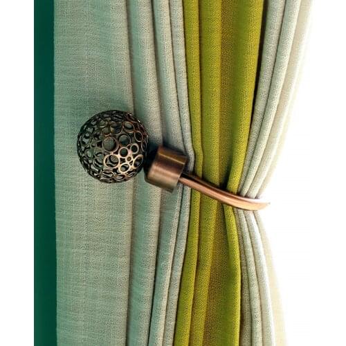 1 Pair Retro Type Copper Art Curtain Tieback U-shape Fashion Curtains Decorative Accessories Home Curtain Accessories for Window