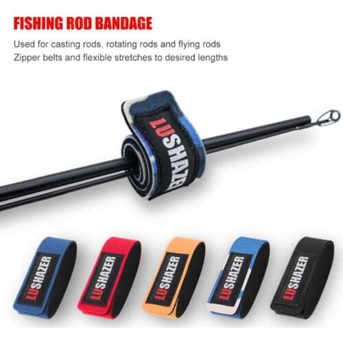 1pc/10pcs Fishing Rod Wrap Bundle Elastic Fishing Rod Fastening Strap Belts Rod Tie Fish Tackle Iscas Tools Pesca Accessories