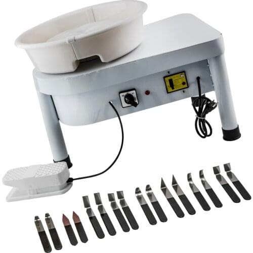 110V Electric Pottery Wheel Ceramic Machine 280W 25CM For Work Clay Art Craft DIY