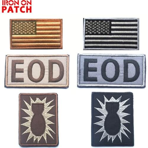 US The Hurt Locker EOD Patch DIY Emblem Badge For Clothing High Quality Embroidered Patch Combat Shoulder Chest Armband Badge