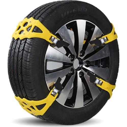 Car Winter Chain 8 Pcs Wheel Chains Anti-Slip Snow Chains Yellow Road Safety Automobile Accessories