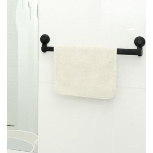 Toilet vacuum sucker towel rack bathroom traceless punch-free single-bar towel rack retractable storage towel rod