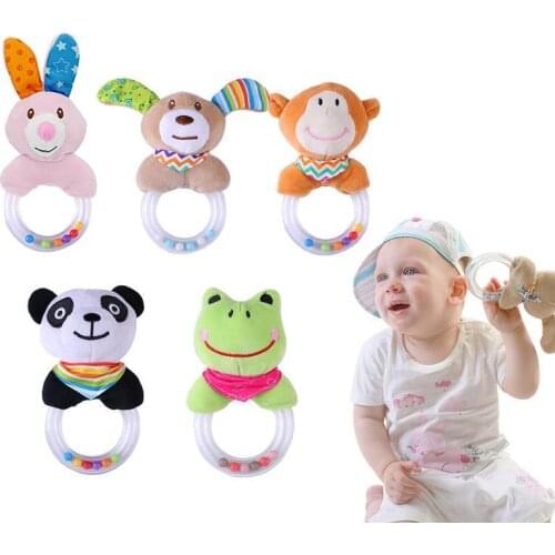 Baby rattle mobile phone baby toy bed hanging toy newborn baby soft hand bell animal music Montessori rattle gift