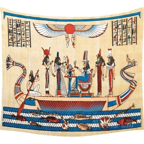 Egyptian Hieroglyphic Culture And History Painting Tapestries Art Interior Decoration
